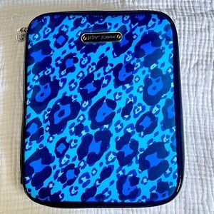 Betsey Johnson Tablet Case Blue Leopard Print